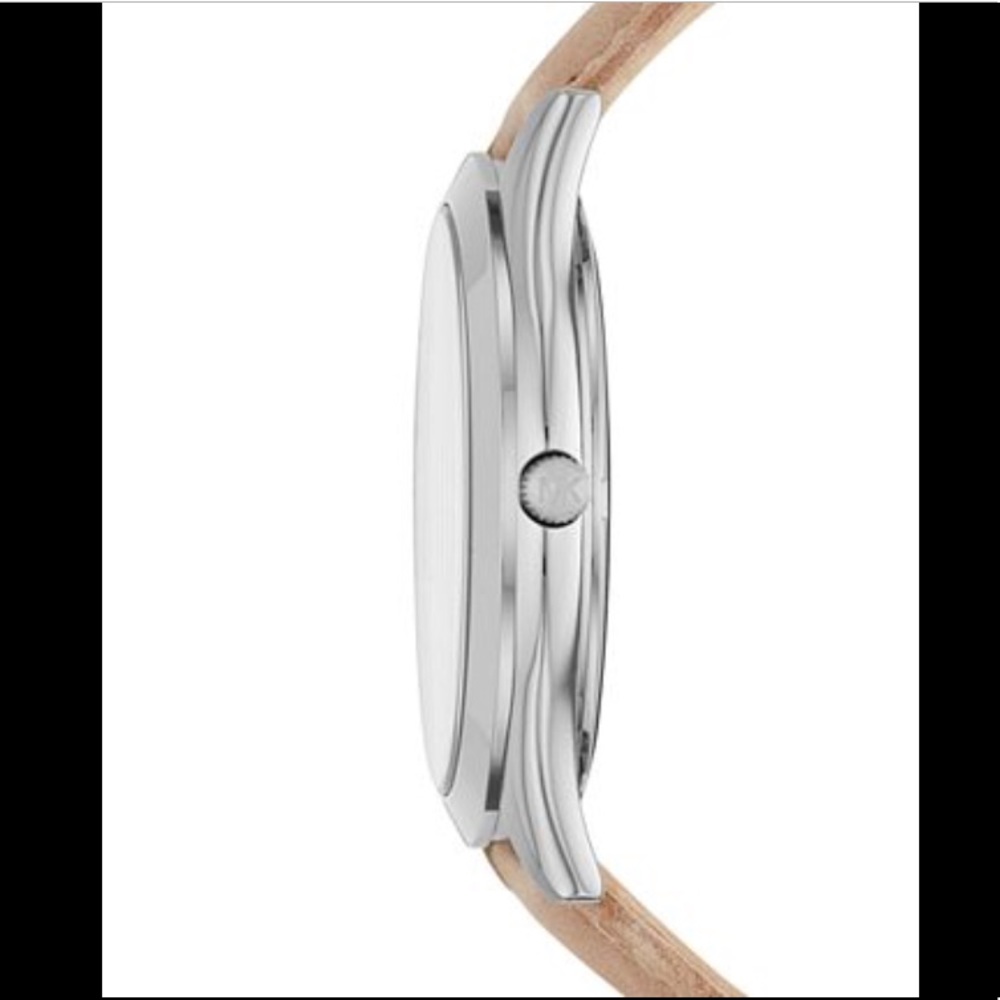 Michael Kors Slim Runway Leather Strap Watch, 44mm - Picture 7 of 8